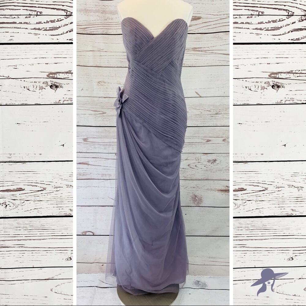 Jordan Fashions lavender strapless ruched tulle